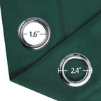Dark Green Bedroom Blackout Curtains/52 x 63 Inch Long/Set of 2 Curtain - Image 6