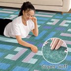 cotiled Boho 10x14 Area Rug for Living Room: Large Moroccan Washable Rug | - Image 3