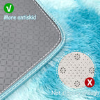 Tie-Dyed Sky Blue 3x10 Machine Washable Runner Rugs - Image 4