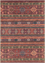 Keen Home Design 6x9 Rug - Machine Washable Area Rug with Non-Slip Backing, Ideal for Living Room, Dining Room, Bedroom - Vintage, Easy Clean, Durable, Low Pile Rug - (6' x 9')