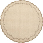 GarveeHome Round Rugs 6ft Scalloped Washable Circle Rug - Image 4