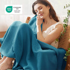Bedsure 100% Cotton Muslin Throw Blanket Large 50x70 Inches - Image 4