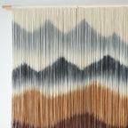 Macrame Wall Hanging Mountain Wall Art Dip-Dyed Macrame Wall Decor Modern Wall Decor Fiber Wall Art Craftsmanship 57" Wx35"L
