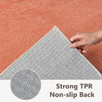 3x5 Orange/White Area Rug Washable Non-Slip Soft Thin - Image 6