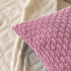 Set of 4 Pink Decorative Throw Pillow Covers 12x20 Inch Corduroy Pillow Covers - Image 5