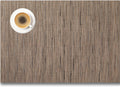 Placemats Set of 12 - Easy Clean Woven Vinyl Placemats for Dining Table, Indoor/Outdoor Place Mats, Washable PVC Table Mats （Light Brown）