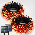 JMEXSUSS 2 Pack Halloween Solar Lights Outdoor, Total 400 LED 151FT Orange Solar Lights Outdoor Waterproof, 8 Modes Christmas String Light for Outside Tree Patio Yard Garden Halloween Decorations