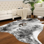 8x10 Faux Cowhide Area Rug for Living Room Animal Skin Rug, Cool Western - Image 2