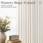 Natural Extra Wide Pinch Pleat 100 x 108 Inch Linen Curtains | Cream Ivory - Image 4