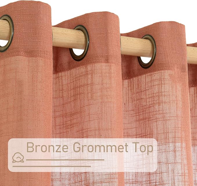 Short Linen Curtains 40 Inch Length - Image 4