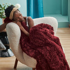 Bedsure GentleSoft Fuzzy Sherpa Faux Fur Twin Blanket Burgundy Red Cozy Gifts for Women Men, Soft Fleece Plush Warm Minky Thick Blanket Twin Size for Bed, Dorm Essentials Red Room Decor Gifts, 60x80
