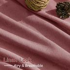 Canyon Rose Linen Curtains 90 Inch Long 2 Panels Set - Image 5
