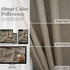 Pitalk Back Tab Linen Curtains 96 inches Long 2 Panels Set - Image 3