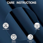 Navy Blue Blackout Curtains 34 x 84 Inch Length/Set of 2 Curtain Panels/Thermal - Image 4