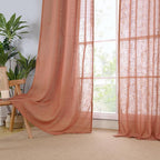 Short Window Linen Curtains 36 Inch Length 2 Panels, 34x36 Inch | Kitchen - Image 9