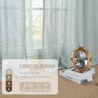 Linen Semi Sheer Curtains 48 Inch - Image 4