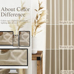 Eggshell Beige Linen Curtains for Living Room 98 Inches Long Light Filtering - Image 3