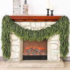 Real Touch Cedar Garland - Artificial Christmas Garlands Faux Green Cedar Fake Pine Needles Garland for Fireplace,Table, Stairs, Mantle, Window,Indoor Outdoor,Home,Holiday Decor(1 PCS,16 FT)