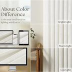Beige White Pinch Pleated Linen Curtains 2 Panels 102 Inches Long | Thick Linen - Image 4