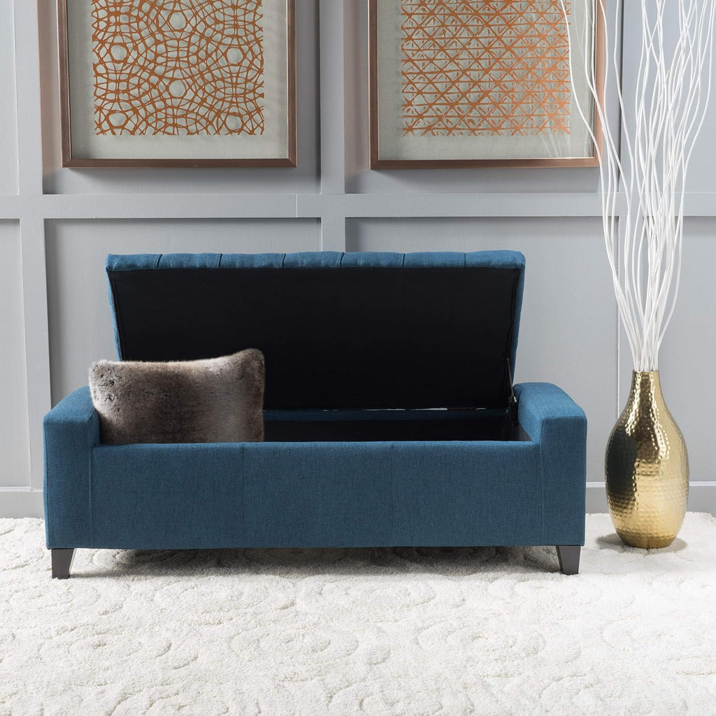Christopher Knight Home Hikaru Fabric Storage Ottoman, Dark Blue Dimensions: 20.50”D x 51.00”W x 17.00”H