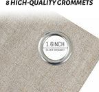 Yakamok Natural Linen Textured Curtains 96 Inches Long - Image 4