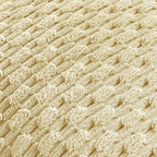 Set of 4 Pale Yellow Decorative Throw Pillow Covers 18x18 Inch Corduroy Pillow - Image 5