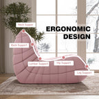 Bean Bag Chair, Fireside Chair Bean Bag Sofa Large Bean Bag Chair for Adults, Bean Bag Chairs for Teens with High Density Comfortable Foam, Memory Foam Bean Bag for Living Room, Bedroom (Pink)
