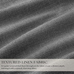 Dark Grey Pleated Thick Linen Blackout Curtains 80 Inches Long - Image 3