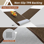 COSY HOMEER-Door-Mat 36"x60" Non Slip Absorbent Entryway Rugs Dirt Trapper Doormats Washable Entrance Mats Low Pile Welcome Floor Mat for Front Back Door and Entry Mats,Brown