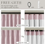 Light Pink Pinch Pleated Linen Blackout Curtains 90 Inches Long - Image 6