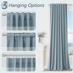 100% Blackout Linen Curtains 90 Inch Length 2 Panels Set - Image 6