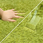 2x10 Bedside Area Rugs for Bedroom Soft Fluffy Shag Green Rug for Hallway - Image 6