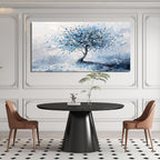 Large Canvas Wall Art Decor Modern Blue White Wall Art Prints Canvas Art Wall Decor Wall Art Pictures for Living Room Artwork for Walls Abstract Art Tree of Life Wall Art Bedroom Office Decor 24"X48"