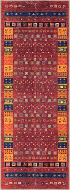 Keen Home Design 2x7 Rug - Machine Washable Runner Rug with Non-Slip Backing, Ideal for Hallway, Entryway, Kitchen, Laundry Room - Vintage, Easy Clean, Durable, Low Pile Rug - (2'6" x 7')