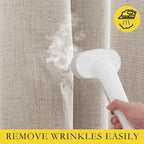NICETOWN Natural Thick Linen Blend 100% Blackout Curtains - Image 7