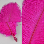 THARAHT Hot Pink Ostrich Feathers 12pcs Natural Bulk 10-12Inch 25cm-30cm for Crafts Wedding Party Centerpieces Easter Gatsbi and Home Decoration Feathers