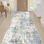 LOONGRUG Runner Rug 3x8 Washable Non-Slip Kitchen Neutral Modern Rug | Abstract - Image 4
