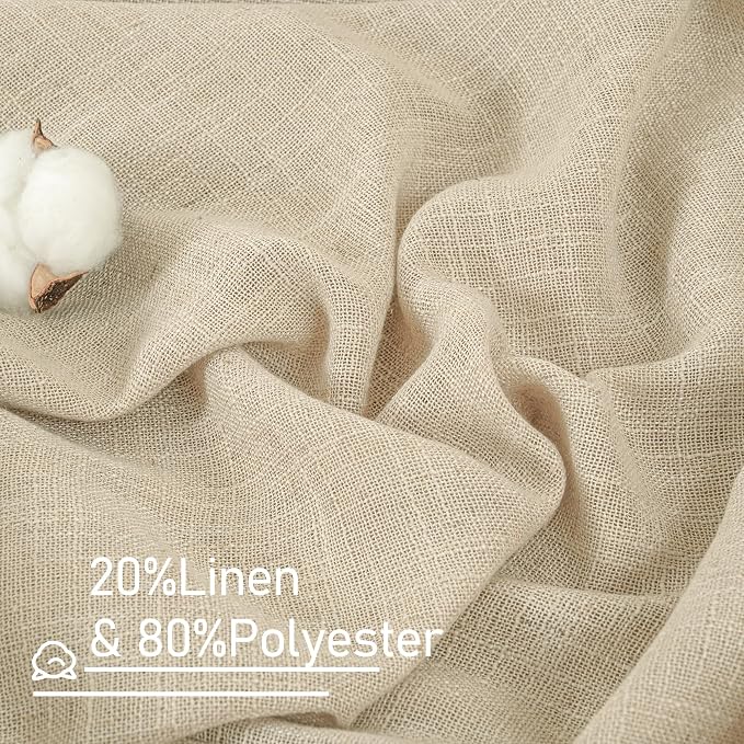 Short Linen Curtains 40 Inch Length - Image 2