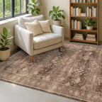 Taupe Brown Living Room Rug 6x9 - Image 8