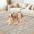 cotiled Boho 12x15 Area Rug for Living Room: Large Moroccan Washable Rug | - Image 8