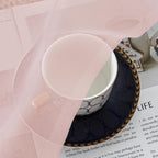 Simplebrand Blush Sheer Curtains 63 Inch Length 2 Panels, Rod Pocket Solid - Image 6