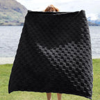 Bedsure GentleSoft Black Throw Blanket for Couch - Super Soft Cozy Blankets Gifts for Women Men Girls, Cute Small Fleece Throws for Bedroom Home Decor, 50x70 Inches