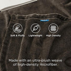 Bedsure GentleSoft Fleece Throw XL Blanket Brown - Image 3
