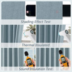 100% Blackout Linen Curtains 90 Inch Length 2 Panels Set - Image 4