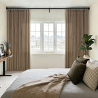 100 Inch Linen Pleated Dutch Cocoa Light Filtering Sheer Curtains | Pinch Pleat - Image 7