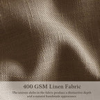 Pinch Pleat Linen Memory Trained Semi Sheer Brown Curtains 126 Inches Long | - Image 4