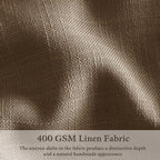 Dark Brown Pinch Pleat Linen Semi Sheer Back Tab Curtains 86 Inch Length | - Image 2