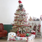 Sea Team Shatterproof Clear Plastic Christmas Ball Ornaments Decorative Xmas Balls Baubles Set with Stuffed Delicate Decorations (60mm/2.36 inch 30-Pack, Red)
