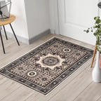 Keen Home Design 2x3 Rug - Machine Washable Entry Rug with Non-Slip Backing, Ideal for Enteryway, Kitchen, Bathroom, Laundry Room - Vintage, Easy Clean, Durable, Low Pile Rug - (2' x 3')