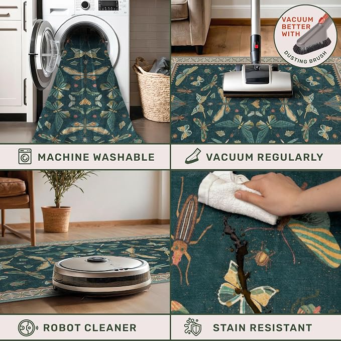 Emerald Green Entry Rugs for Inside House - Image 5